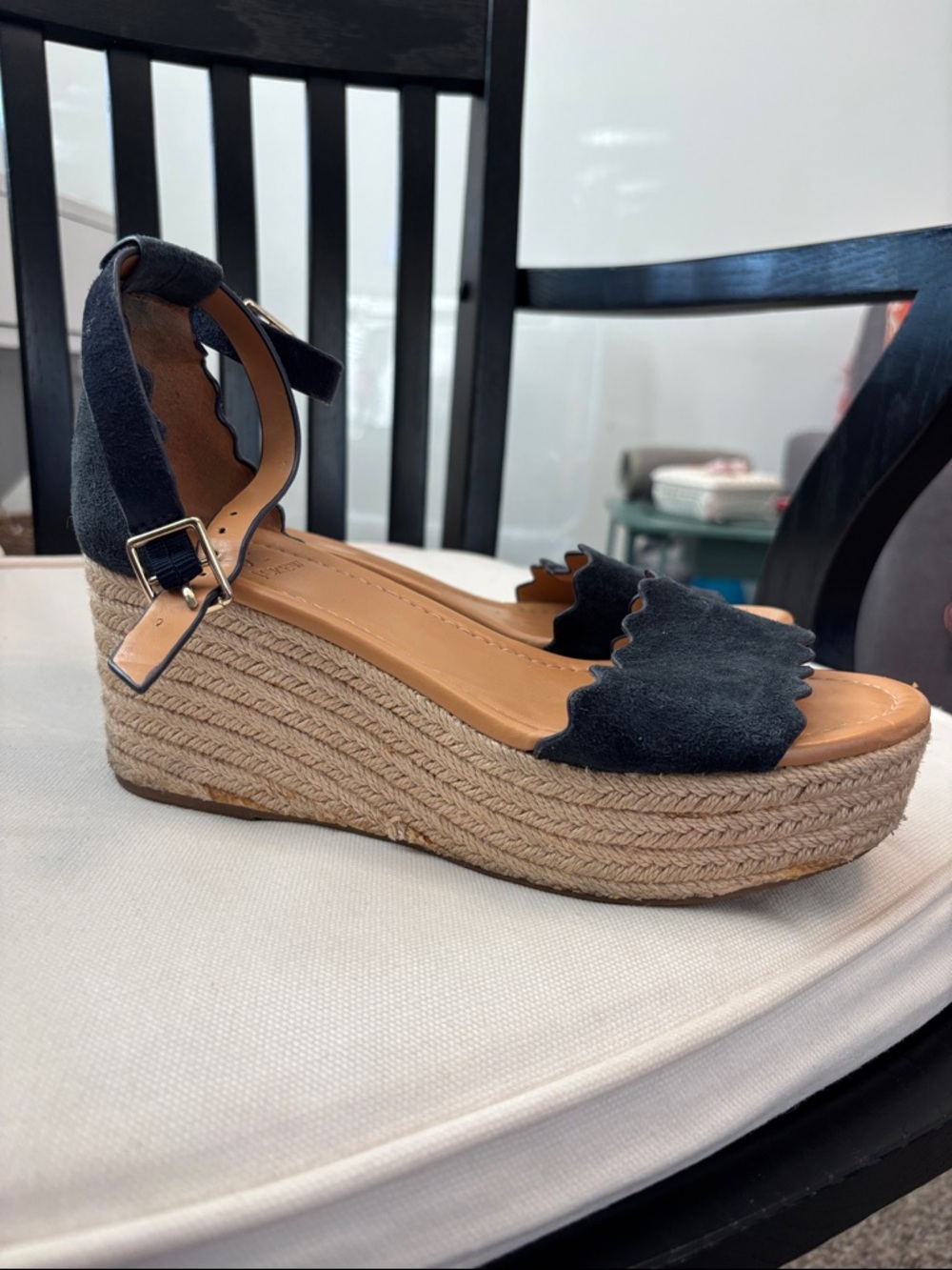 JCrew Navy Sandals SZ 6.5